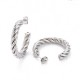 Brinco Meia Argola Torcida +/- 31mm - Aço Inox 