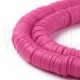 Fiada discos de borracha 6mm - FUCSIA