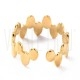 Anel Ajustável Ondulado em Aço Inoxidável 304 Dourado 8,5mm