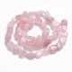 Fiada Contas Irregulares +/- 7mm - QUARTZO ROSA   19CM