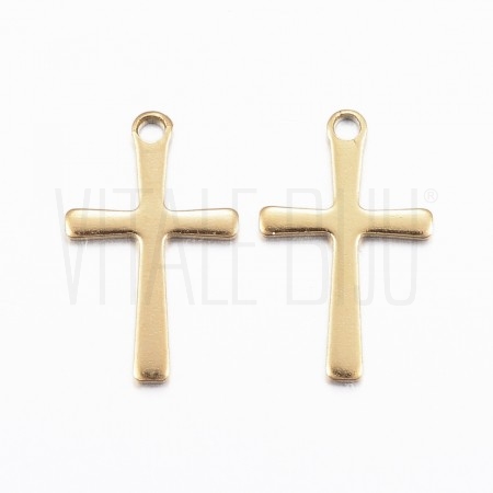 Pendente Cruz 15.5x9.5mm - Aço...