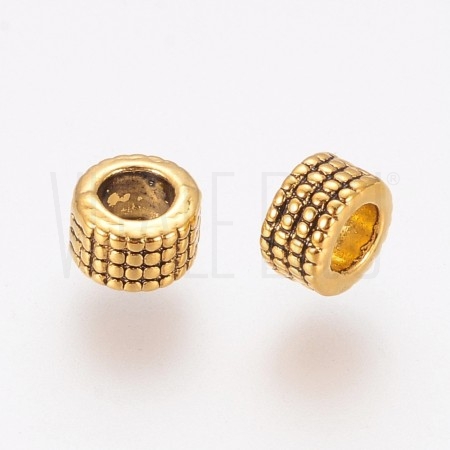 Pack 50 Separadores Estilo Tibetano 4.5mm furo de: 3mm - Dourado Velho