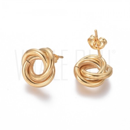 Brinco Ornamentos 13mm - Aço inox Dourado