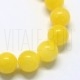 Fiada contas +/- 8mm Pedra JADE MASHAN - AMARELO