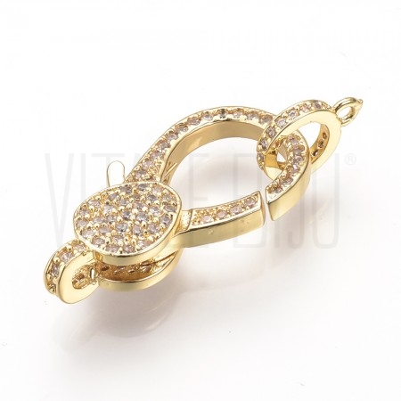 Fecho Mosquetão 26x13mm - Latã...