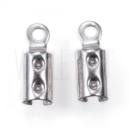 Pack 10 Terminal de apertar 4mm - aço inox (compatível com fio de 2mm)