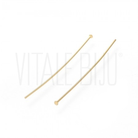 Pack 12 espigões 30mm x 0.7mm espessura (PREGO) - Aço Inox Dourado