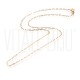 Colar Corrente Elo Oval em Aço Inoxidável 304 Dourado 45cm
