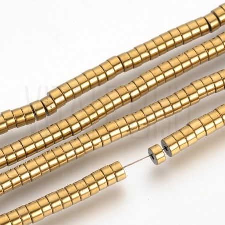 Pack 20 contas hematita 4x2mm ...
