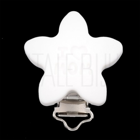 Mola de Silicone para Chucha I ♥ Mom - Branco
