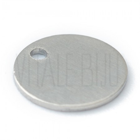 Medalha Lisa 8mm (espessura 0.5mm) - Aço Inox