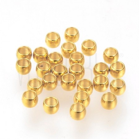 Pack 10 travão 2.5mm - furo 1.5mm Aço inox DOURADO