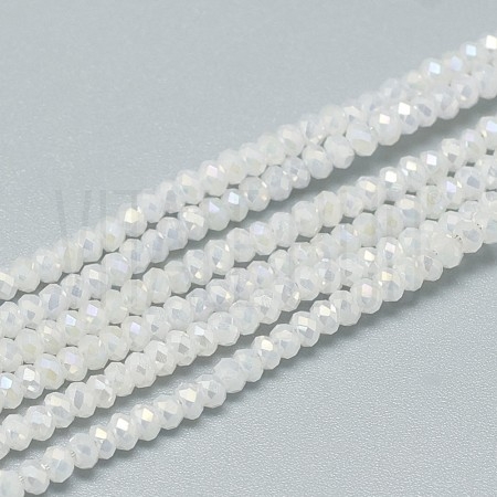 fiada cristal facetado 2.5mm - Branco Translúcido Efeito Asa de Borboleta