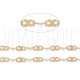 Corrente elo design achatado 2.5mm - Aço inox - Dourado