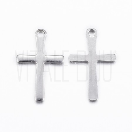 Pendente Cruz 15.5x9.5mm - Aço...