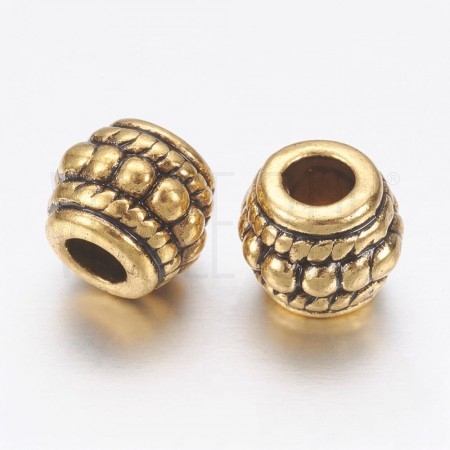 Pack 10 separador/contas 8mm - furo: 3mm - Dourado