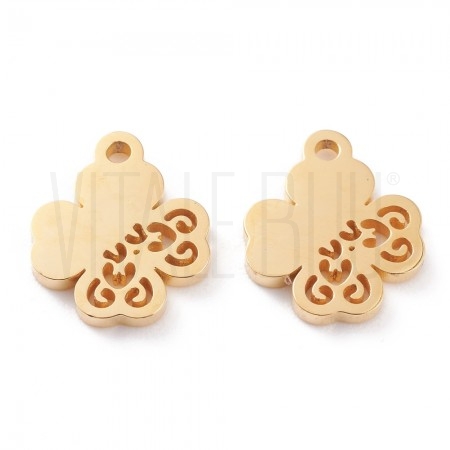 Pendente Trevo 13x11mm - Aço I...