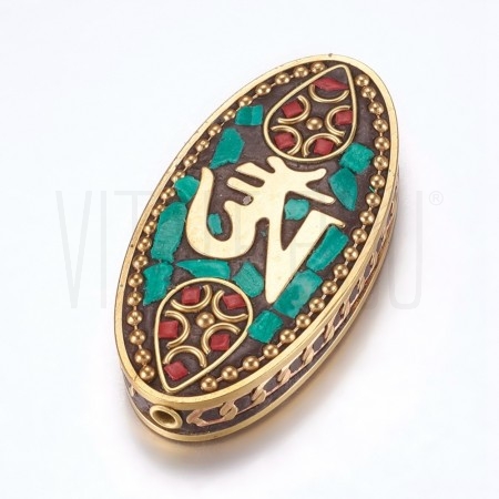 Entremeio /conta Tibetano Oval...