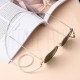 Cordão para óculos/máscara +/- 67cm  -   Acabamento em aço inox Dourado com perolas de vidro de 4.5mm