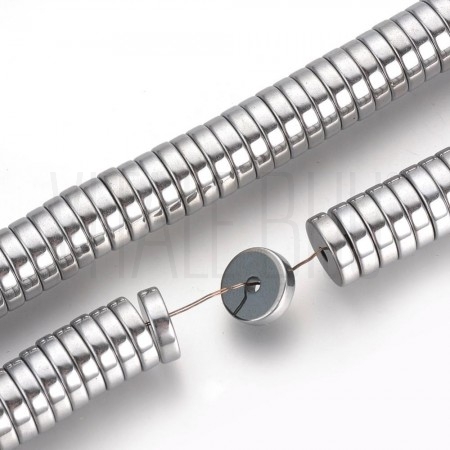 Pack 20 contas hematita 6.3mm ...