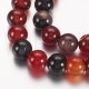 Fiada Contas +/- 8mm Pedra Ágata - Mix Vermelho Escuro (19cm)