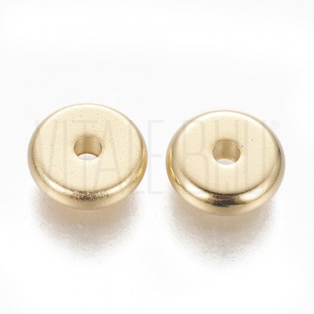 Separador/ Entremeio AÇO INOX (rosquinha) 8mm furo 1.5mm - DOURADO