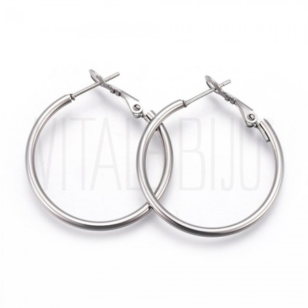 Brinco argola 30mm - Aço inox