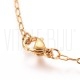 Colar Corrente Elo Oval em Aço Inoxidável 304 Dourado 45cm