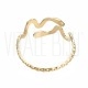 Anel ajustável Serpentes - Aço Inox Dourado