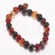 Fiada Contas +/- 8mm Pedra Ágata - Mix Vermelho Escuro (19cm)