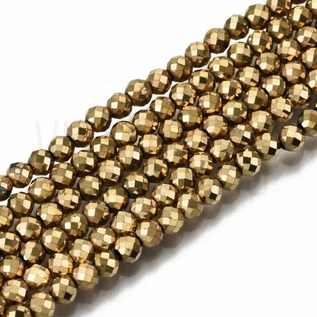 Fiada Conta Hematita 3mm (20cm...