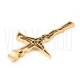 Pendente Cruz 39x26mm - Aço Inoxidável 304  Dourado Ouro14K