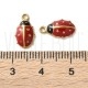 Pendente (ladybug) Joaninha 13x11mm - Aço Inox - Dourado