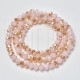 Fiada Cristal Facetado 4mm - Rosa Mix Espelhado