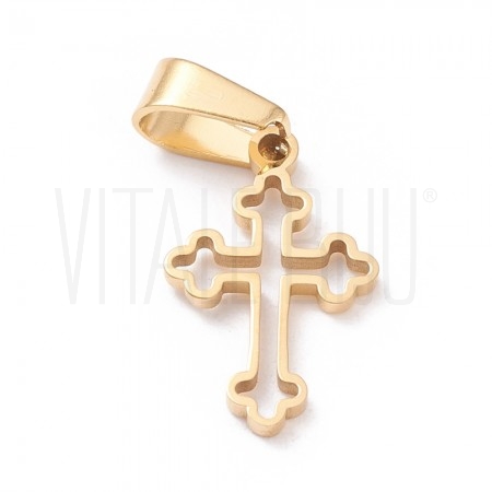 Pendente Cruz 19x12mm - Aço In...