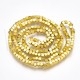 Fiada Conta Hematita Facetada Mini 2mm (20cm)  - Dourado