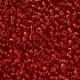 Pack missanga 3mm - VERMELHO  TRANSLÚCIDO - Interior Prateado