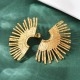 Brincos Flor 44x26mm - Aço Inoxidável 304 Dourado 
