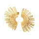Brincos Flor 44x26mm - Aço Inoxidável 304 Dourado 