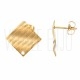 Base Brinco Losango 16mm - Aço Inoxidável 304 Dourado