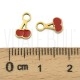 Pendente Cereja 9x5mm - Aço Inox Dourado