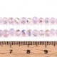 Fiada Cristal Facetado 4mm - Rosa AB Color - Efeito Asa de Borboleta