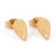Base Brinco 10x6mm furo: 1mm - Aço Inox Dourado