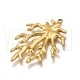Pendente Alga/Coral 36x26mm - Aço Inox Dourado