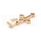 Pendente Cruz 19x12mm - Aço Inox Dourado