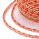 Fio Polycotton Acabamento Metálico 1.5mm - VERMELHO/DOURADO