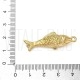 Pendente/Entremeio Peixe 37x12mm - Aço Inoxidável Dourado