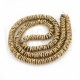 Pack 20 Conta/Disco Hematita 6mm Irregular - Dourado