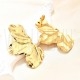 Brincos Meia Flor 44x27mm - Aço Inoxidável 304 Dourado 
