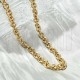 Fio Elo Redondo 8mm - Aço Inox Dourado
